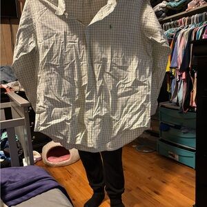 Ralph Lauren Blue and Green Checkered Shirt